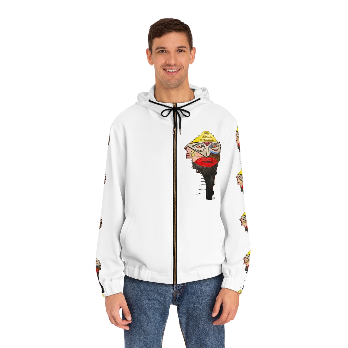 New York State of Mind original Dobson Art Full-Zip Hoodie WHITE 2