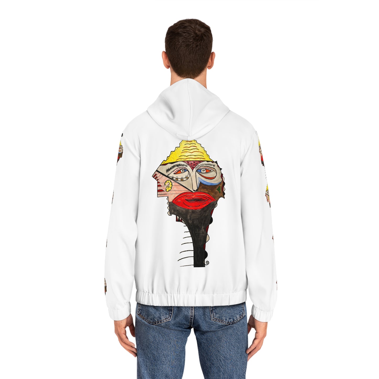 New York State of Mind original Dobson Art Full-Zip Hoodie WHITE 2
