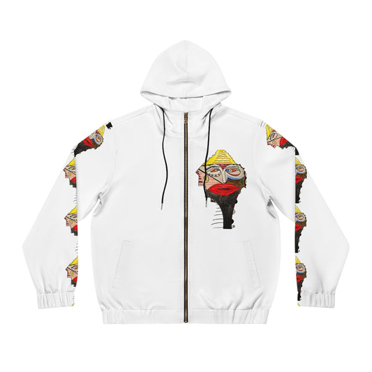 New York State of Mind original  Dobson Art  Full-Zip Hoodie WHITE  2